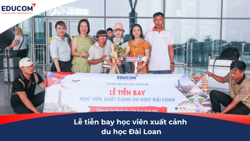 EduCom tổ chức lễ tiễn bay học viên du học Đài Loan