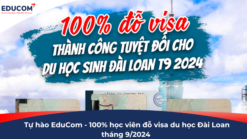Tự hào EduCom – 100% học viên du học Đài Loan xuất cảnh thành công kỳ tháng 9/2024