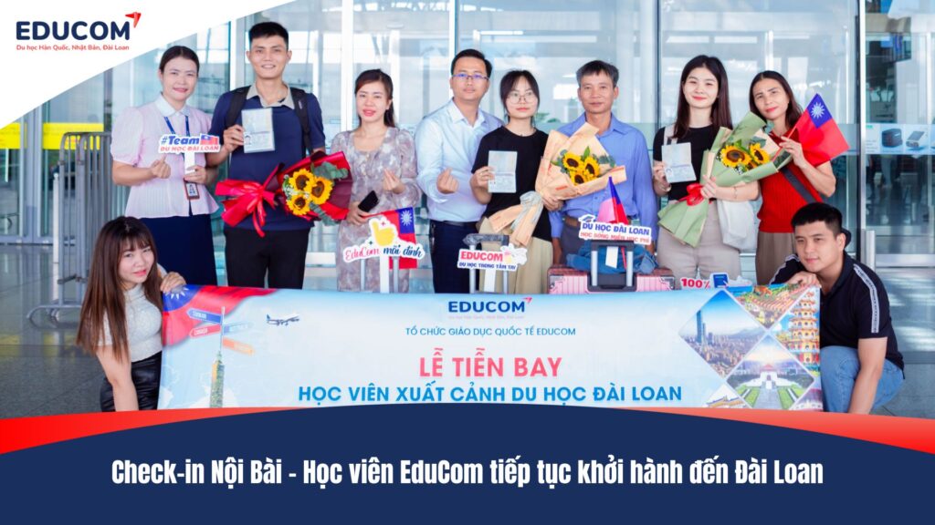Check-in Nội Bài – Học viên EduCom tiếp tục khởi hành đến Đài Loan