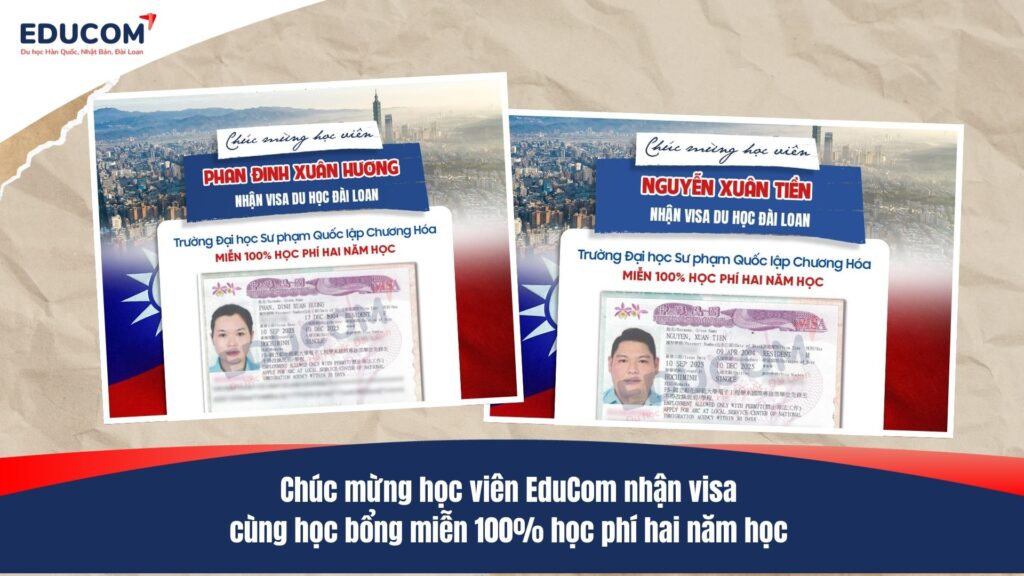 Chúc mừng học viên EduCom nhận visa cùng học bổng miễn 100% học phí hai năm học