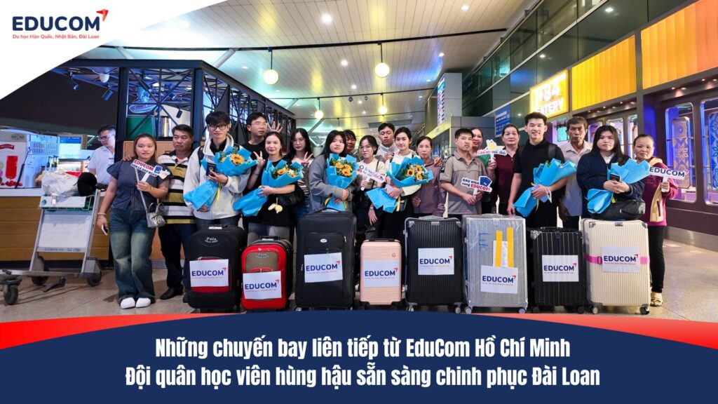 Những chuyến bay liên tiếp từ EduCom Hồ Chí Minh – Đội quân học viên hùng hậu sẵn sàng chinh phục Đài Loan